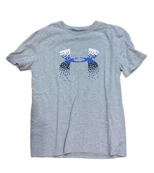 Under Armour Gray Logo Short-Sleeve Tee - Youth Medium (YMD)